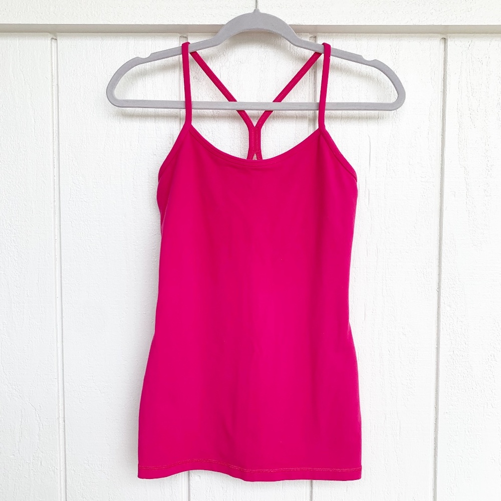 LULULEMON Power Y Racerback Pink Sport Tank 6